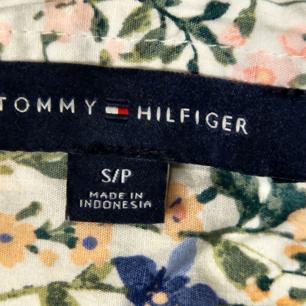 Tommy Hilfiger Womens Floral Midi Dress S Sleeveless Asymmetrical Neck Fit Flare - Picture 2 of 9